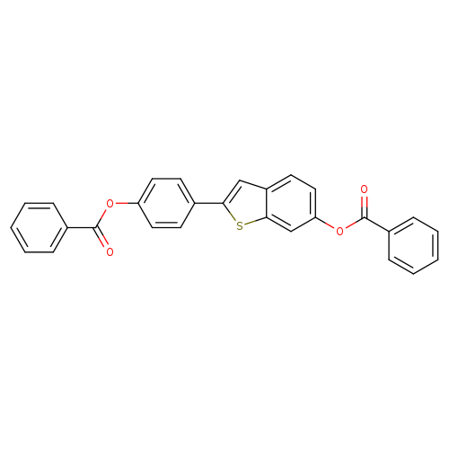 O=C(c1ccccc1)Oc1ccc(cc1)c1cc2c(s1)cc(cc2)OC(=O)c1ccccc1