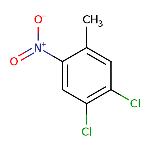 [O-][N+](=O)c1cc(Cl)c(cc1C)Cl