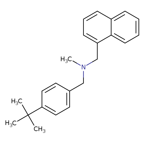 CN(Cc1cccc2c1cccc2)Cc1ccc(cc1)C(C)(C)C
