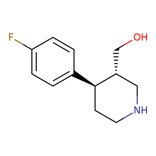 OC[C@@H]1CNCC[C@H]1c1ccc(cc1)F