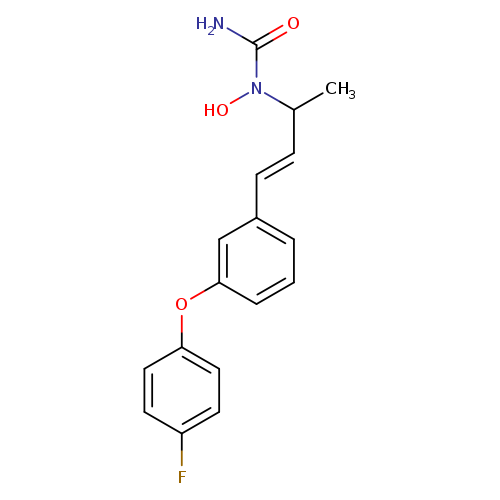 Fc1ccc(cc1)Oc1cccc(c1)/C=C/C(N(C(=O)N)O)C