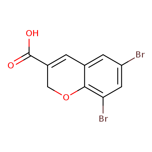 Brc1cc2C=C(COc2c(c1)Br)C(=O)O