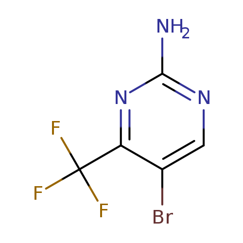 Nc1ncc(c(n1)C(F)(F)F)Br