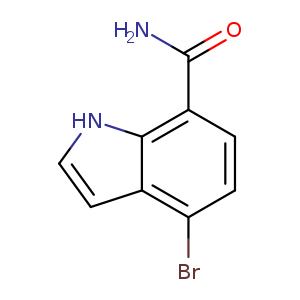 NC(=O)c1ccc(c2c1[nH]cc2)Br