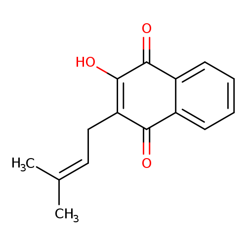 CC(=CCC1=C(O)C(=O)c2c(C1=O)cccc2)C