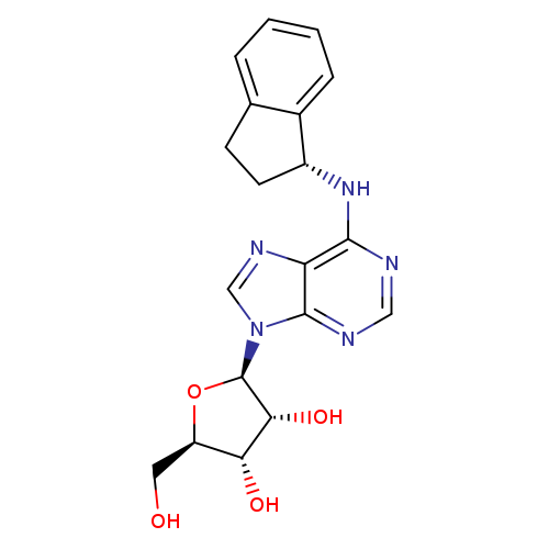 OC[C@H]1O[C@H]([C@@H]([C@@H]1O)O)n1cnc2c1ncnc2N[C@@H]1CCc2c1cccc2