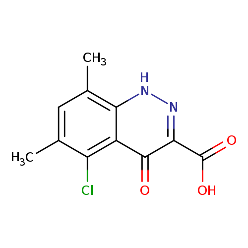 OC(=O)c1n[nH]c2c(c1=O)c(Cl)c(cc2C)C