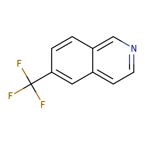 FC(c1ccc2c(c1)ccnc2)(F)F