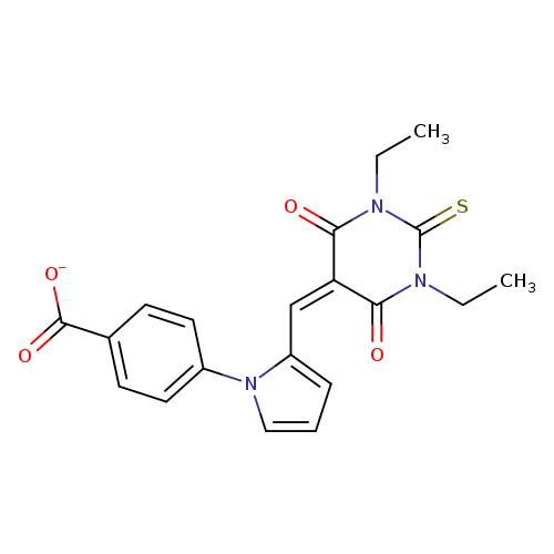 CCN1C(=O)C(=Cc2cccn2c2ccc(cc2)C(=O)[O-])C(=O)N(C1=S)CC