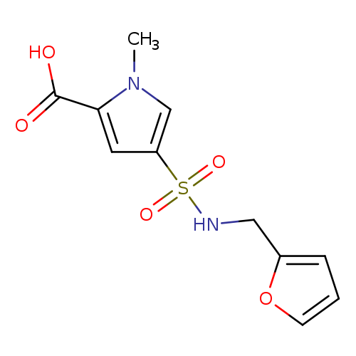OC(=O)c1cc(cn1C)S(=O)(=O)NCc1ccco1