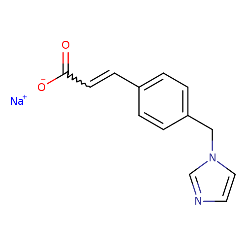 [O-]C(=O)C=Cc1ccc(cc1)Cn1ccnc1.[Na+]