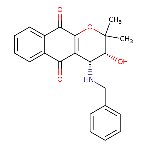 O=C1c2ccccc2C(=O)C2=C1[C@@H](NCc1ccccc1)[C@H](C(O2)(C)C)O