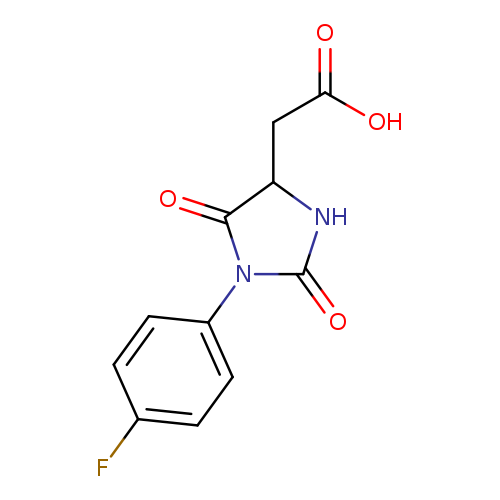 OC(=O)CC1NC(=O)N(C1=O)c1ccc(cc1)F