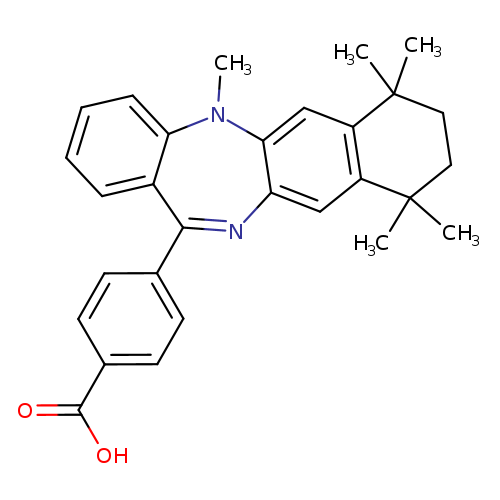 OC(=O)c1ccc(cc1)C1=Nc2cc3c(cc2N(c2c1cccc2)C)C(C)(C)CCC3(C)C