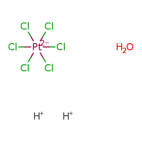 Cl[Pt-2](Cl)(Cl)(Cl)(Cl)Cl.O.[H+].[H+]
