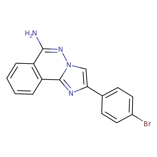 Brc1ccc(cc1)c1cn2c(n1)c1ccccc1c(n2)N