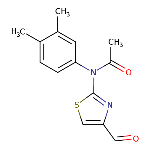 O=Cc1csc(n1)N(c1ccc(c(c1)C)C)C(=O)C