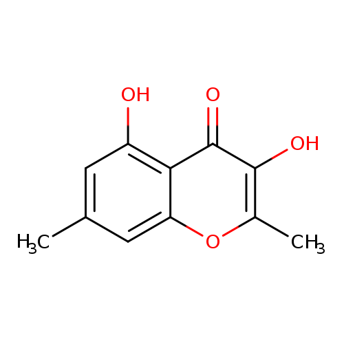 Cc1cc(O)c2c(c1)oc(c(c2=O)O)C