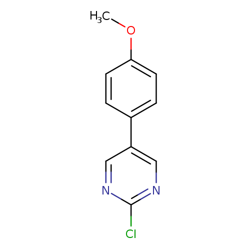 COc1ccc(cc1)c1cnc(nc1)Cl