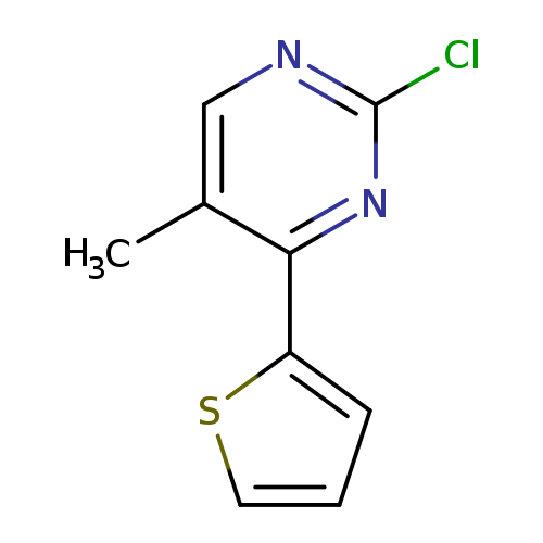 Clc1ncc(c(n1)c1cccs1)C