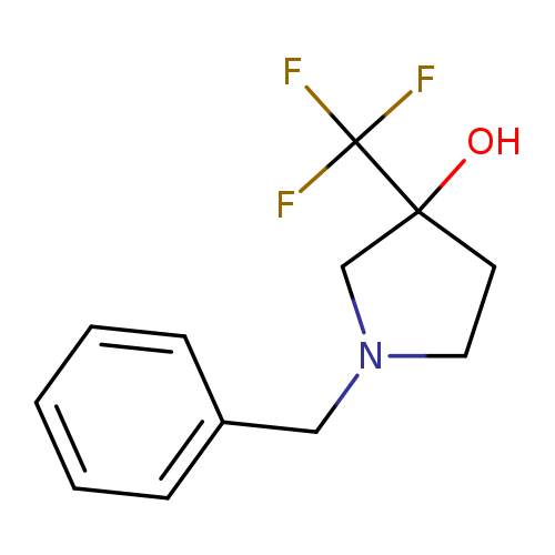OC1(CCN(C1)Cc1ccccc1)C(F)(F)F