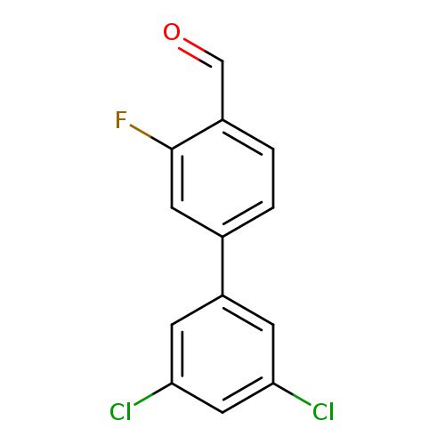 O=Cc1ccc(cc1F)c1cc(Cl)cc(c1)Cl