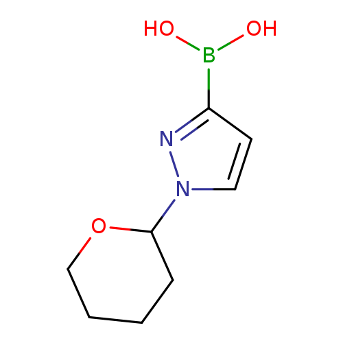 OB(c1ccn(n1)C1CCCCO1)O