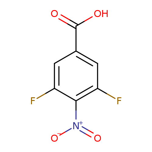 [O-][N+](=O)c1c(F)cc(cc1F)C(=O)O
