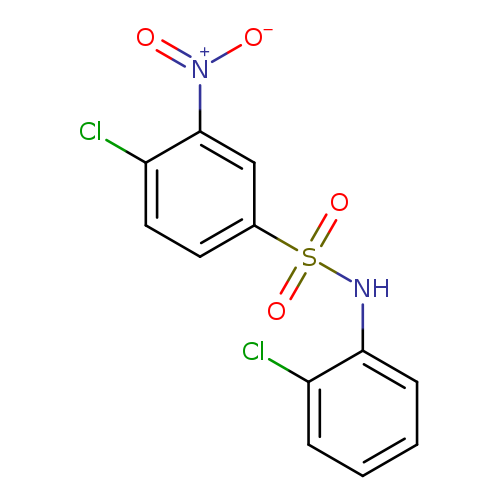 Clc1ccccc1NS(=O)(=O)c1ccc(c(c1)[N+](=O)[O-])Cl