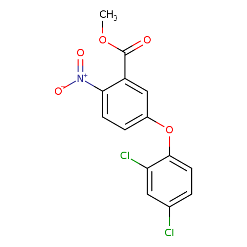 COC(=O)c1cc(ccc1[N+](=O)[O-])Oc1ccc(cc1Cl)Cl