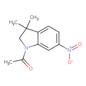 CC(=O)N1CC(c2c1cc(cc2)[N+](=O)[O-])(C)C