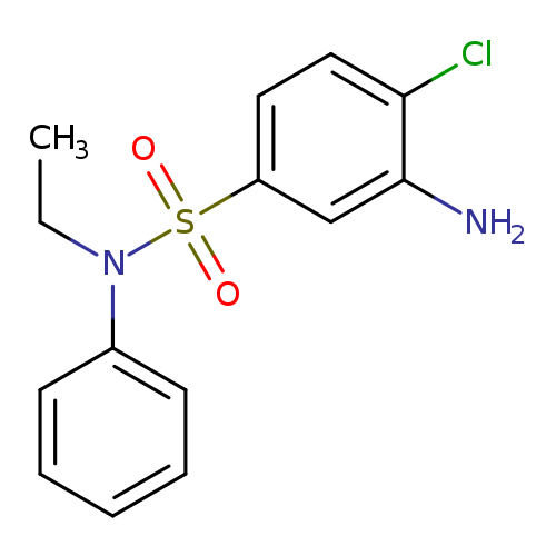 CCN(S(=O)(=O)c1ccc(c(c1)N)Cl)c1ccccc1