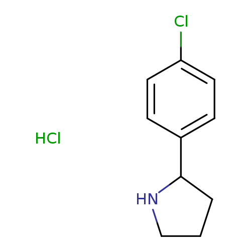 Clc1ccc(cc1)C1CCCN1.Cl