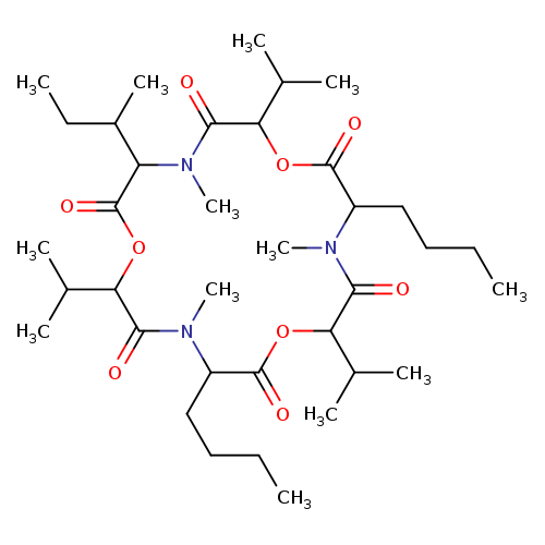CCCCC1C(=O)OC(C(C)C)C(=O)N(C)C(CCCC)C(=O)OC(C(=O)N(C(C(=O)OC(C(=O)N1C)C(C)C)C(CC)C)C)C(C)C