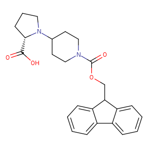 OC(=O)[C@@H]1CCCN1C1CCN(CC1)C(=O)OCC1c2ccccc2c2c1cccc2