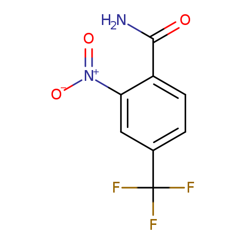 [O-][N+](=O)c1cc(ccc1C(=O)N)C(F)(F)F