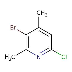 Clc1cc(C)c(c(n1)C)Br