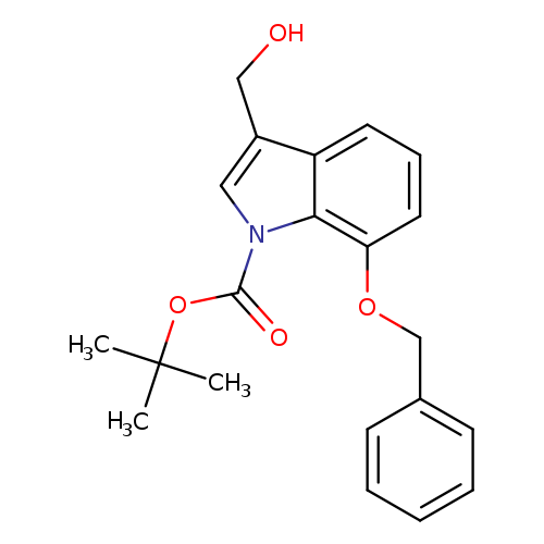 OCc1cn(c2c1cccc2OCc1ccccc1)C(=O)OC(C)(C)C