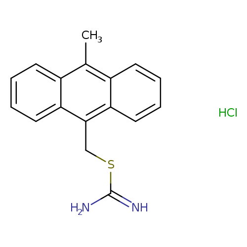 NC(=N)SCc1c2ccccc2c(c2c1cccc2)C.Cl