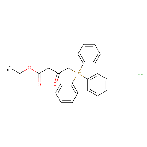 CCOC(=O)CC(=O)C[P+](c1ccccc1)(c1ccccc1)c1ccccc1.[Cl-]