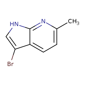 Cc1ccc2c(n1)[nH]cc2Br
