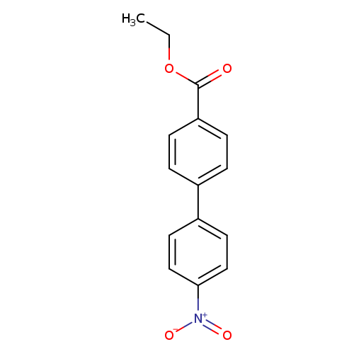 CCOC(=O)c1ccc(cc1)c1ccc(cc1)[N+](=O)[O-]