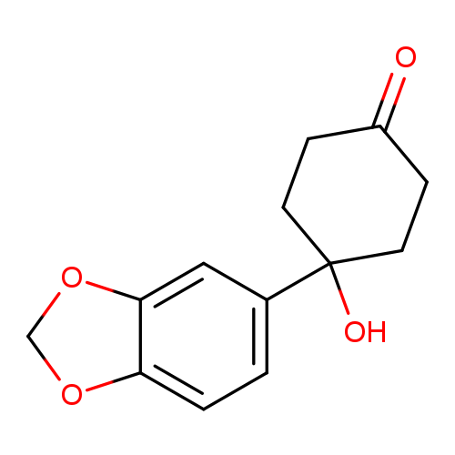 O=C1CCC(CC1)(O)c1ccc2c(c1)OCO2