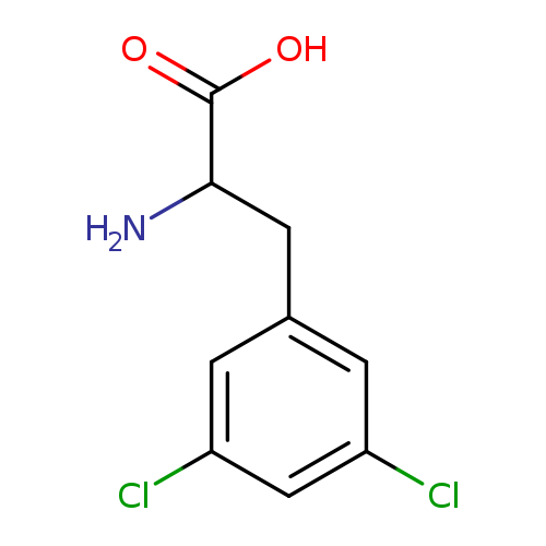 NC(C(=O)O)Cc1cc(Cl)cc(c1)Cl