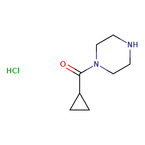 O=C(C1CC1)N1CCNCC1.Cl