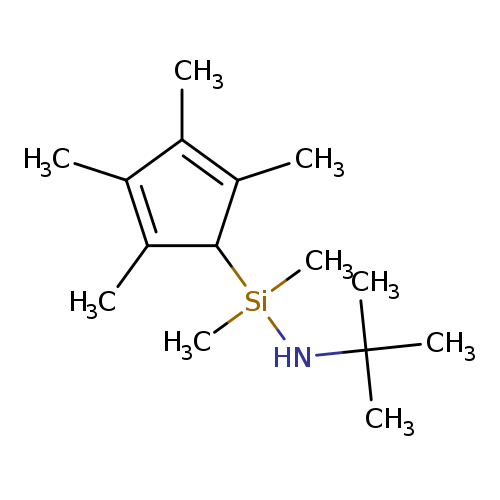 CC1=C(C)C(=C(C1[Si](NC(C)(C)C)(C)C)C)C