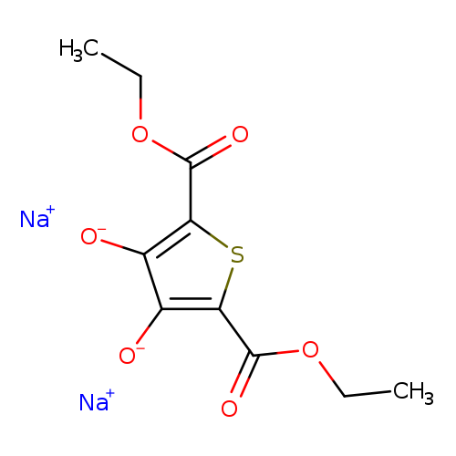 CCOC(=O)c1sc(c(c1[O-])[O-])C(=O)OCC.[Na+].[Na+]