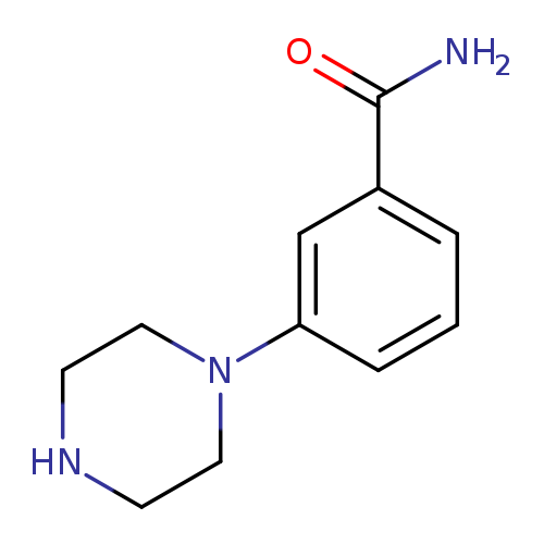 NC(=O)c1cccc(c1)N1CCNCC1