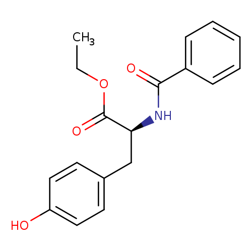 CCOC(=O)[C@@H](NC(=O)c1ccccc1)Cc1ccc(cc1)O