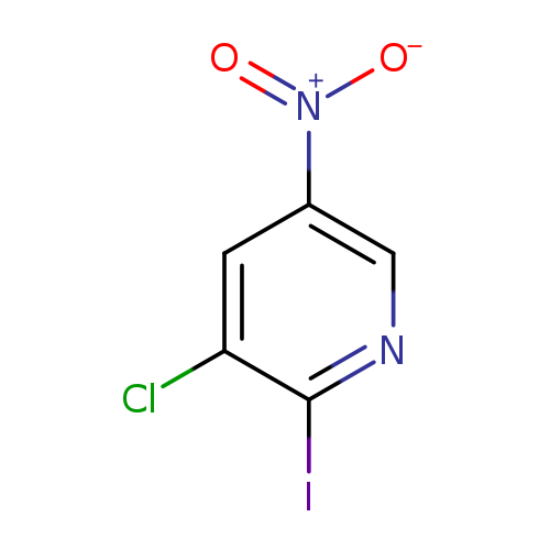 [O-][N+](=O)c1cnc(c(c1)Cl)I